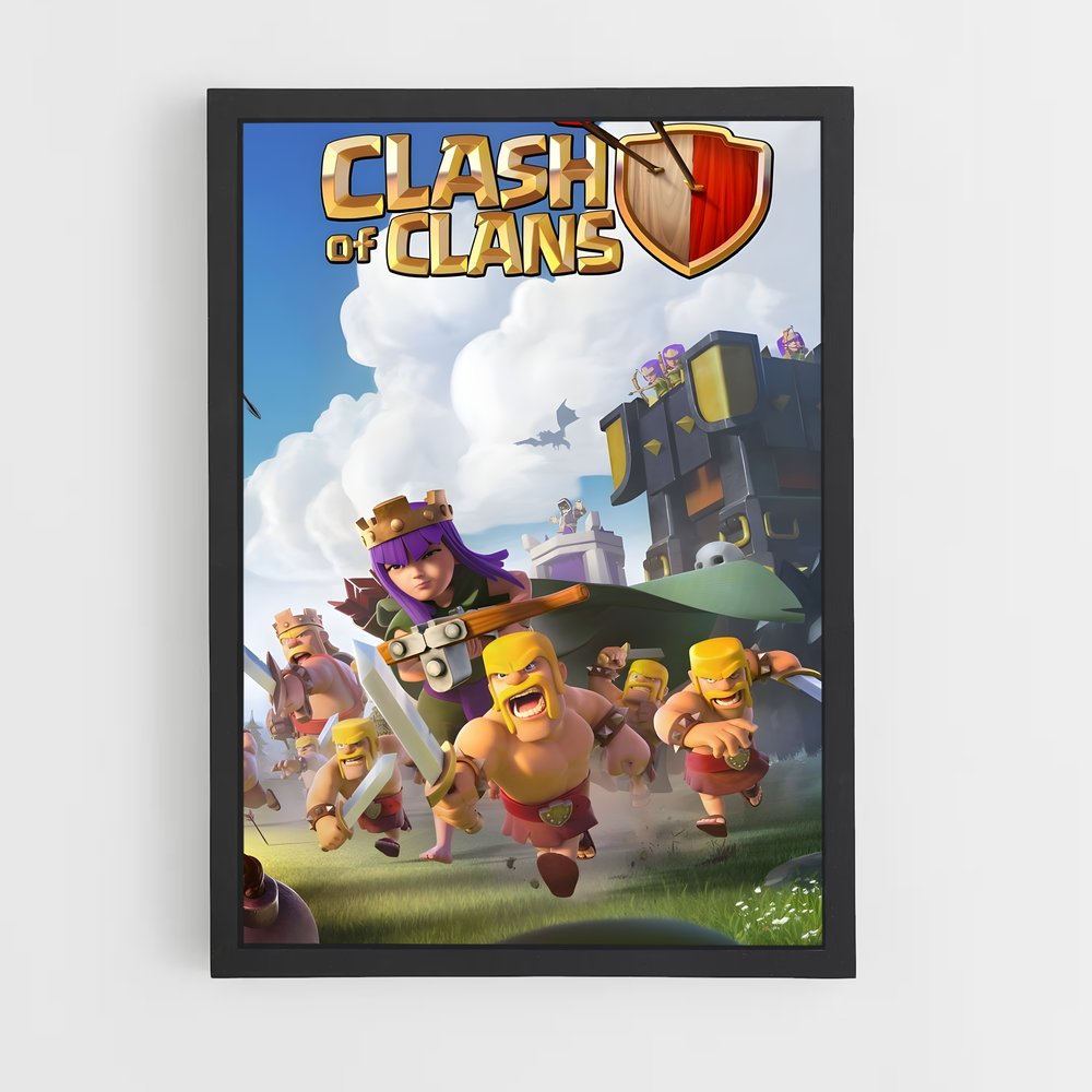 Poster La Guerre des Clans – affiche Clash of clans (vue 2)